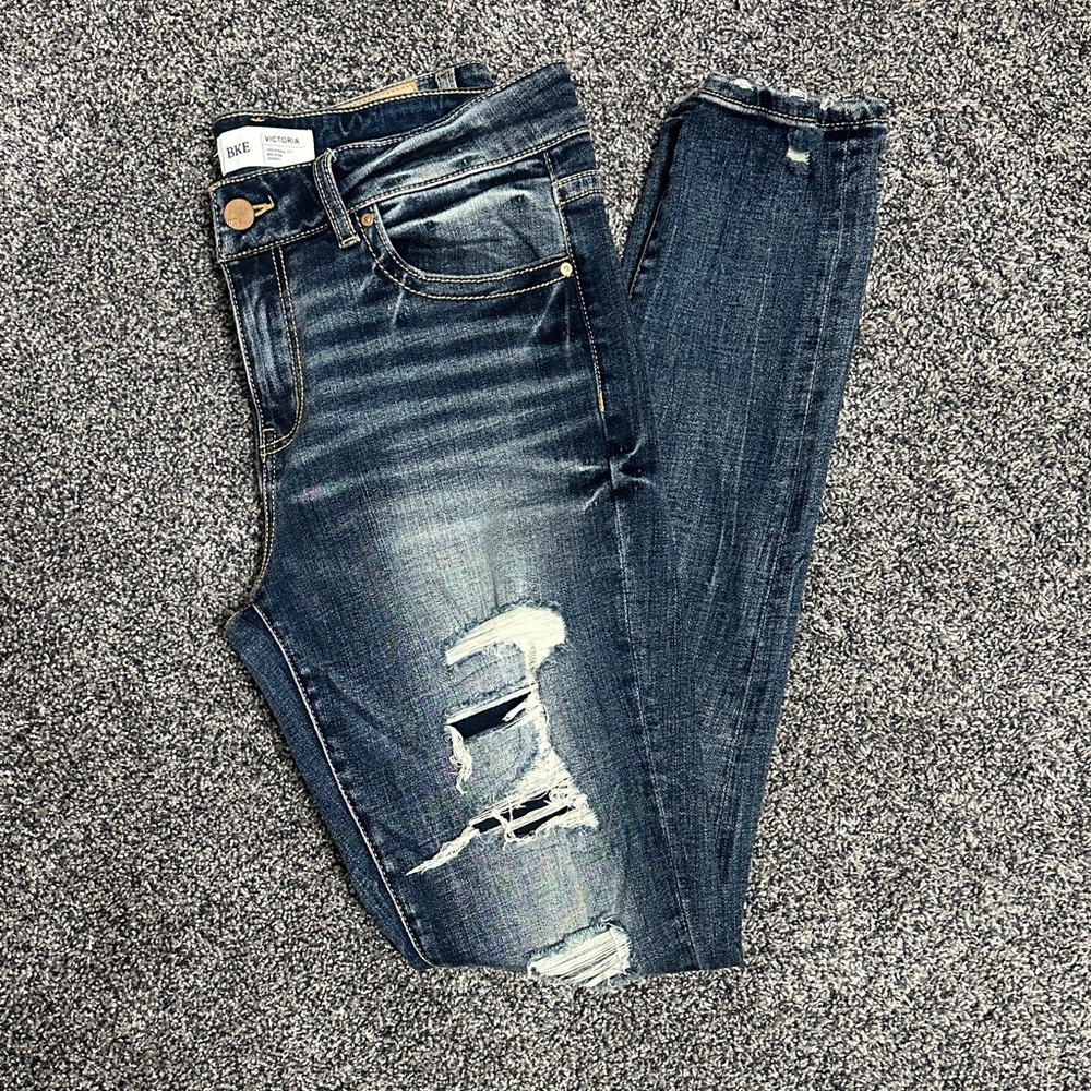 Rag & Bone Dark Blue Distressed Women's Jeans